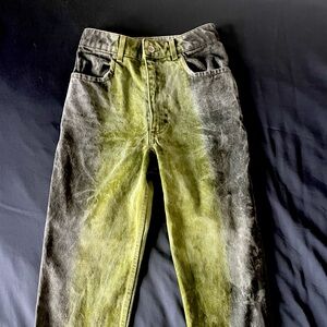 Eckhaus Latta Gray/Green Straight Leg Jeans size 26